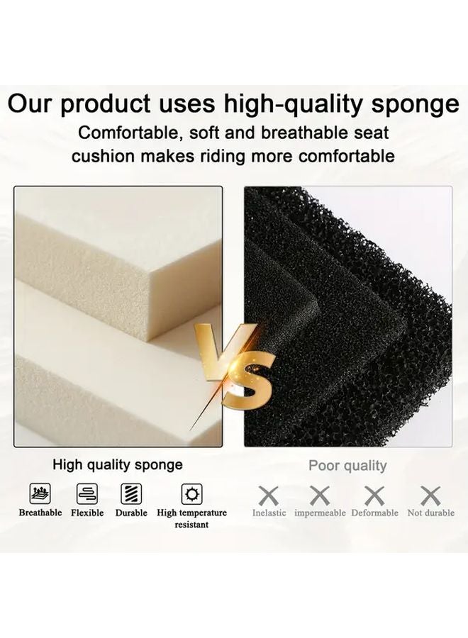 Premium Black PU Leather Motorcycle Rear Passenger Seat Cushion For Harley Davidson FXBB FXST FXBBS Models - Image 4